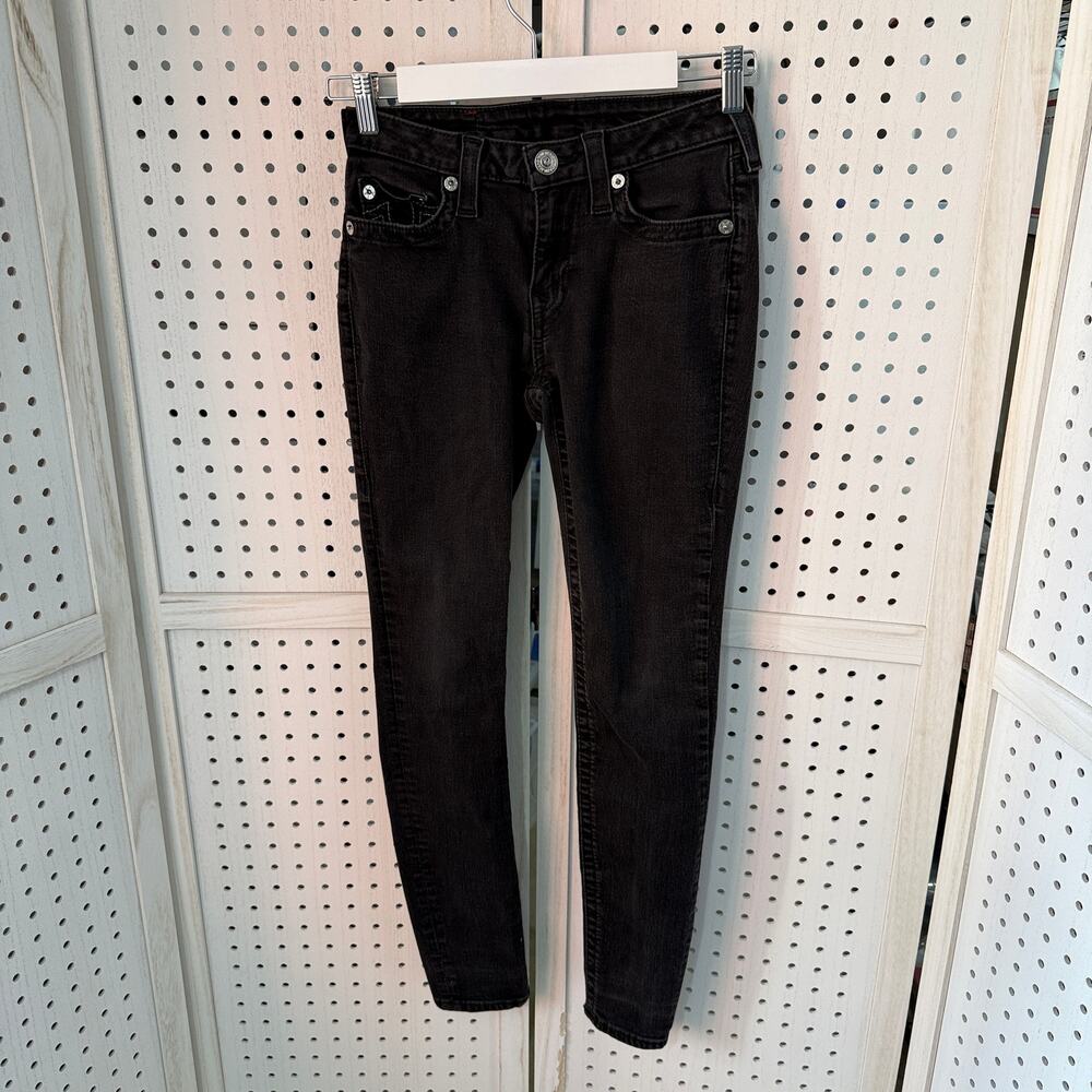 True Religion Black Mid‎ Rise Skinny Jeans Size 27